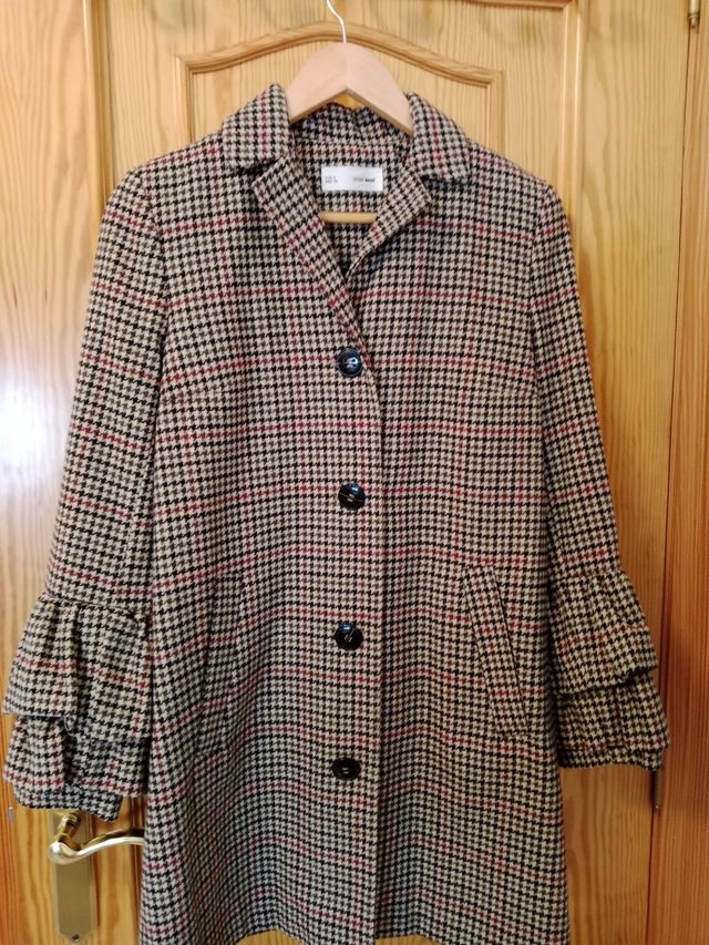 Abrigo cuadros moda talla S