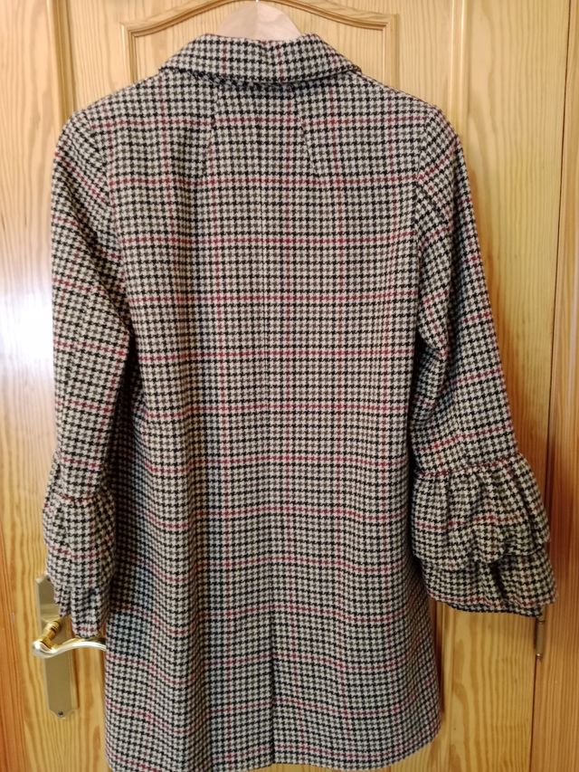 Abrigo cuadros moda talla S