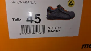 Zapatos de seguridad MPL grises y naranjas