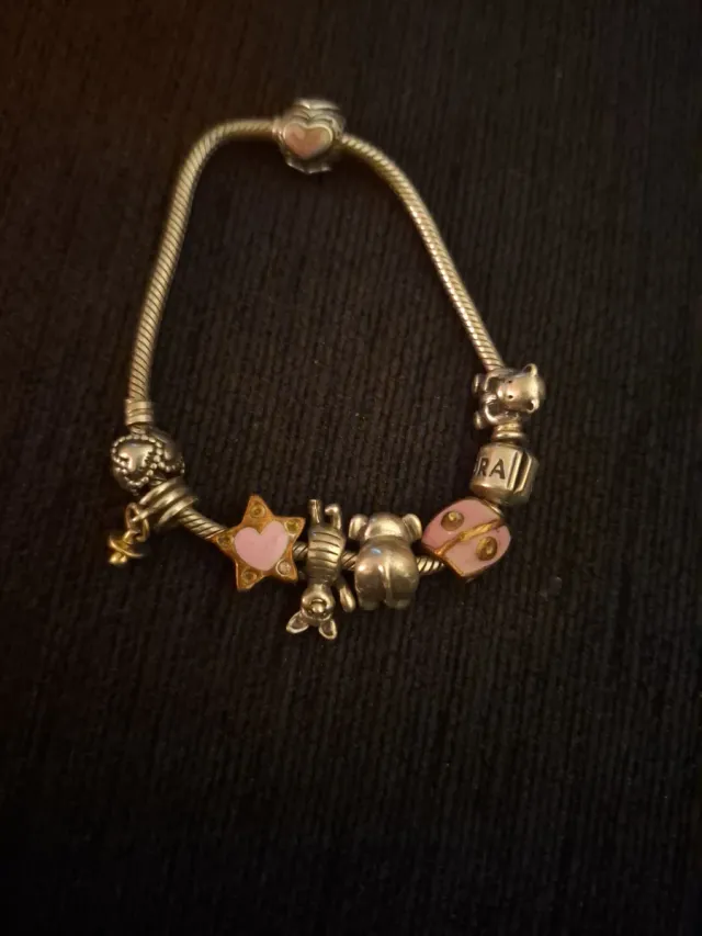 Pulsera Pandora Corazón y Estrellas