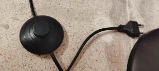 Lámpara de pie forja con pantalla papel reciclado