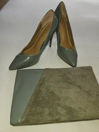 Conjunto MARYPAZ Zapatos y Cartera Verde