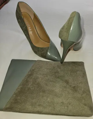 Conjunto MARYPAZ Zapatos y Cartera Verde