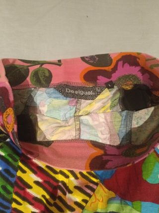 Falda desigual multicolor