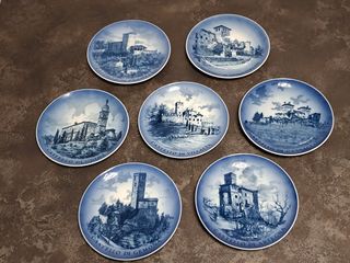 Set 7 Piatti Royal Copenhagen Castelli