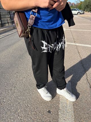 Pantalones de chándal negros con logo
