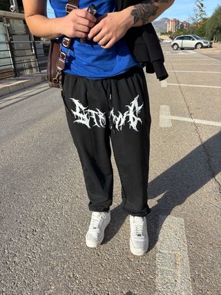 Pantalones de chándal negros con logo