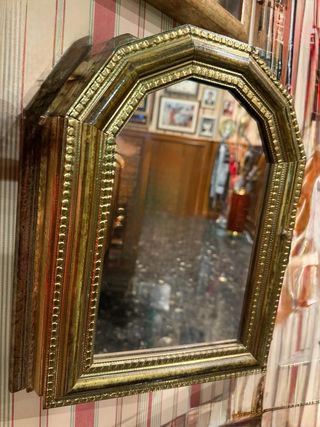 Armario llavero Vintage Dorado con Espejo