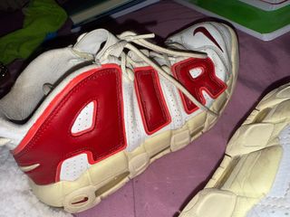 Zapatillas Nike Air More Uptempo Rojas Blancas