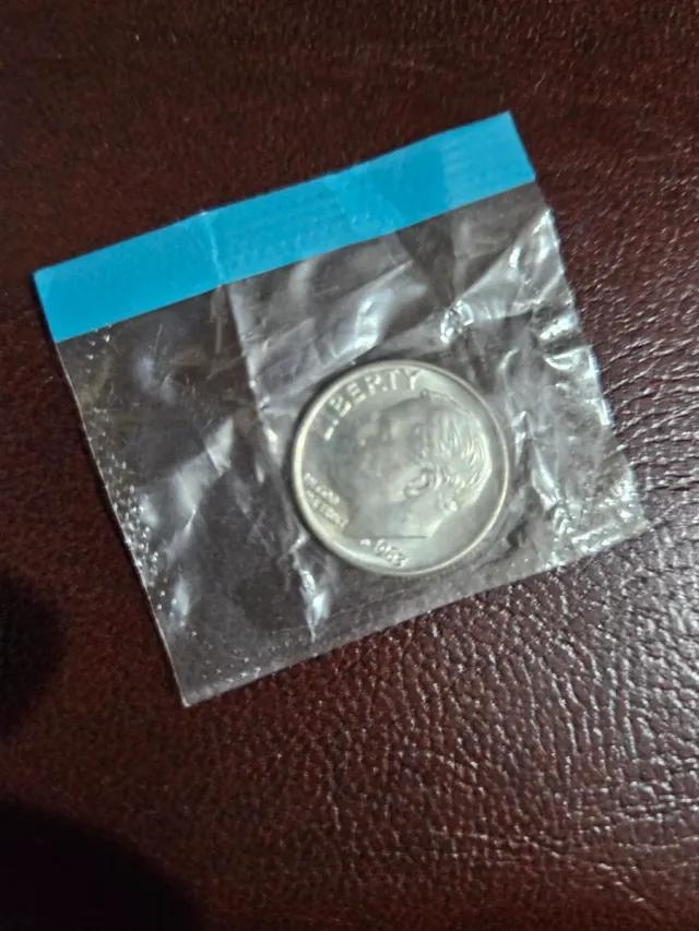 Moneta da 10 centesimi USA 1963 in argento