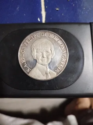 Medalla Plata Rara Don Felipe Borbon Y Grecia