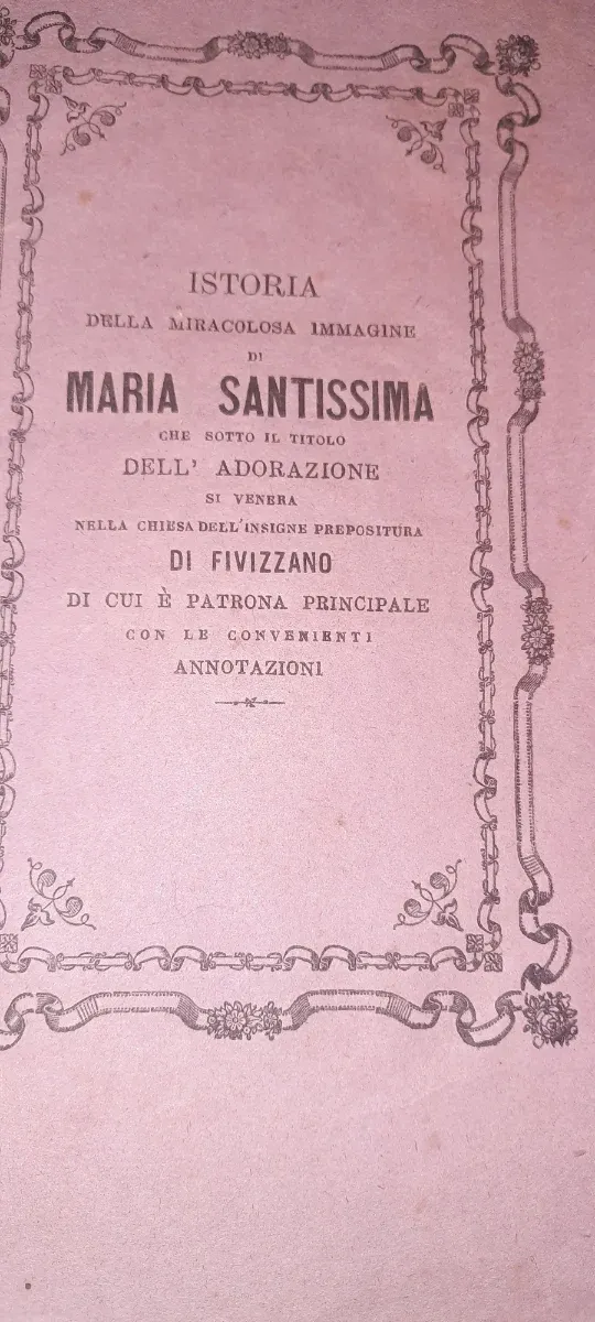 Storia Maria Santissima Lucca 1877