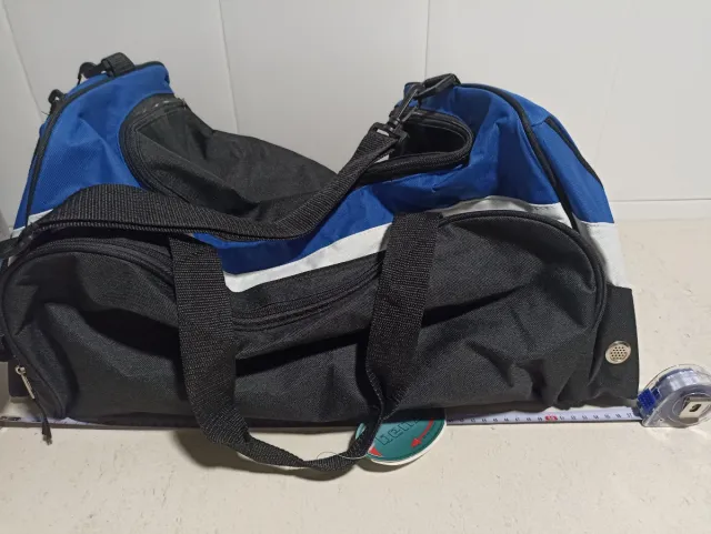 Bolso de deporte Benzi negro, azul y blanco