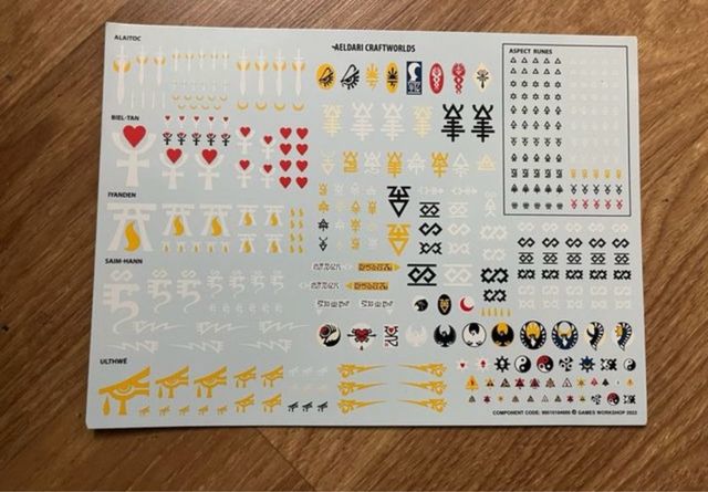 Warhammer 40K Aeldari Calcomanías Craftworlds