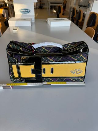 Borsa Braccialini donna viola e gialla