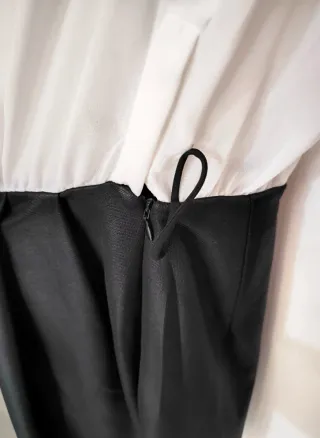 Vestido Mango negro y blanco Talla S