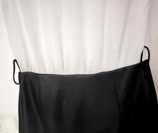 Vestido Mango negro y blanco Talla S