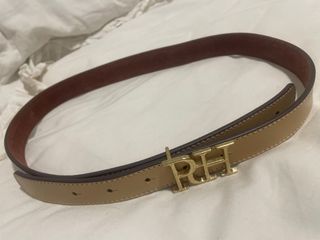 Cinturón reversible PdH beige y marrón