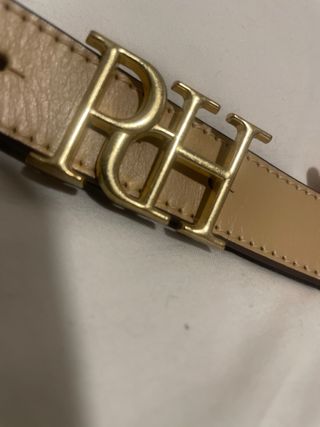 Cinturón reversible PdH beige y marrón