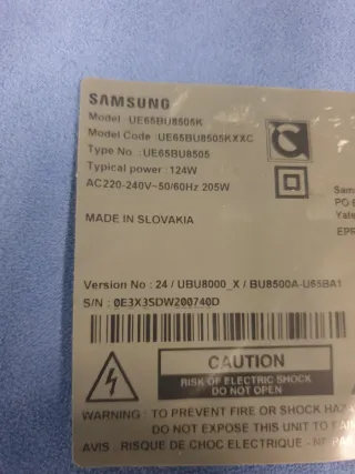 Fuente de alimentacion para tv Samsung UE65BU8505K