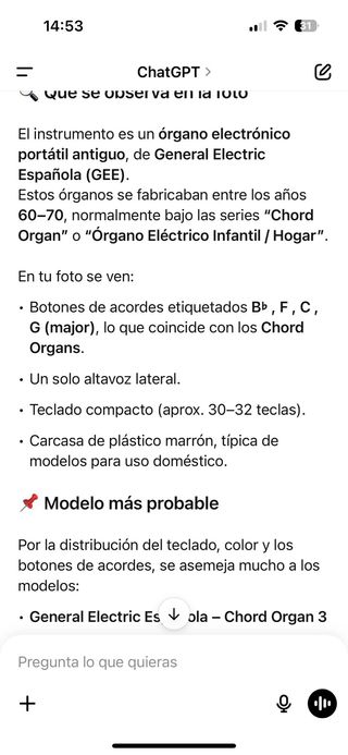 Organo Eléctrico Vintage