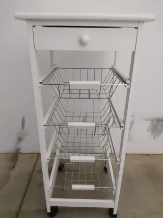 Mueble Frutero Cocina con Cajón y Ruedas