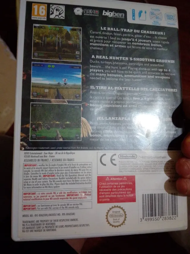 Juego Wii Remington Great American Bird Hunt