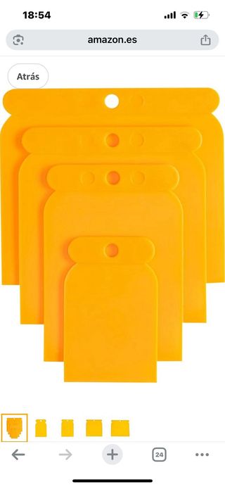 4 packs HARDY Set 4 Espátulas Plástico Japonés