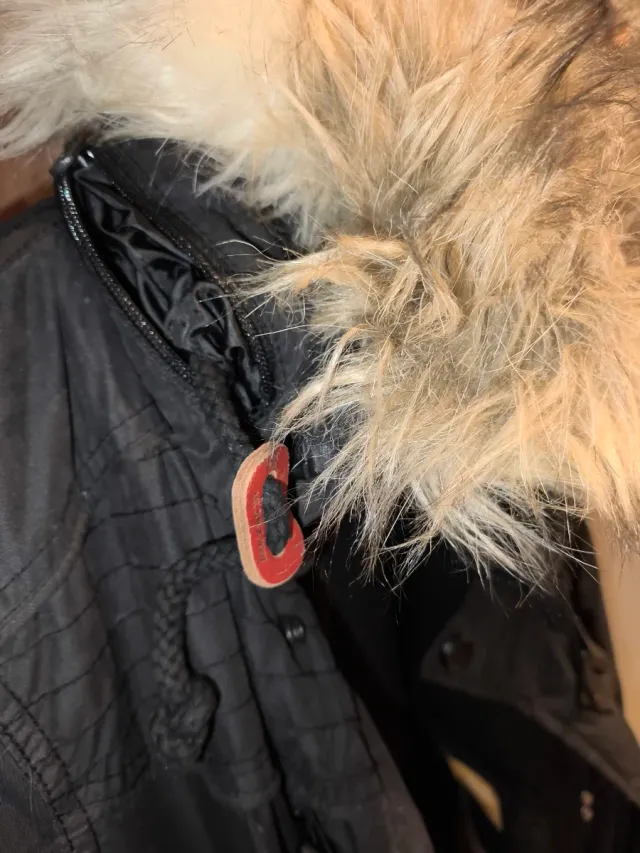 Chaqueta Khujo invierno gris oscuro/negro