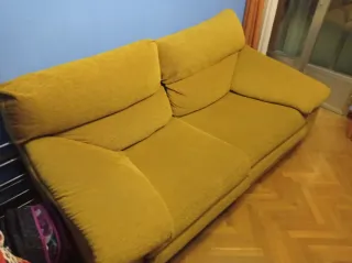 Sofá de 2 plazas con funda geométrica