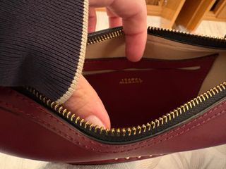 Bolso Isabel Marant Rojo con Tachuelas Doradas