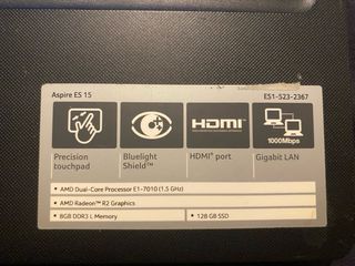 Portátil Acer Negro