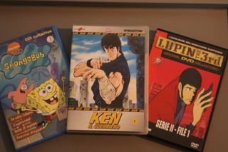 Lotto 3 DVD Ken Il Guerriero, Spongebob, Lupin III