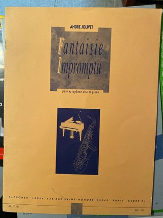 Fantaisie Impromptu André Jolivet saxo piano