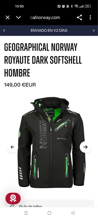 Chaqueta Geographical Norway Hombre Negra