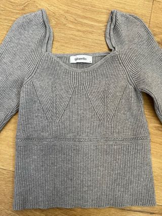 Jersey gris de manga larga