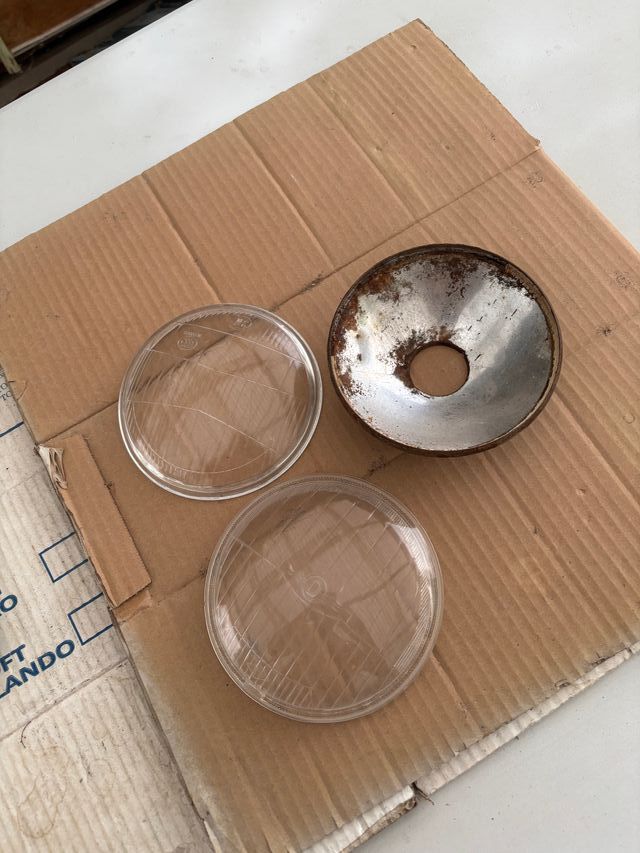 Cristal Faro moto antigua