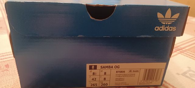 Adidas Samba OG Blancas y Negras talla 42