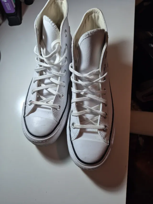Zapatillas Converse Polipiel Blancas Talla 36,5