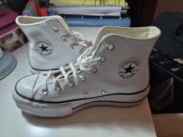 Zapatillas Converse Polipiel Blancas Talla 36,5