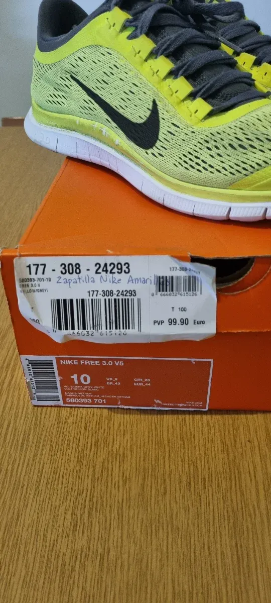 Zapatillas Nike Running Amarillas y Grises