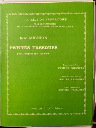 Petites Fresques René Mignon trompeta y piano