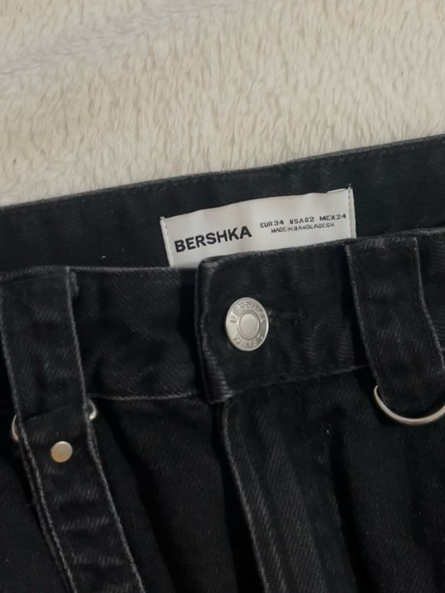 Falda cargo mezclilla negra