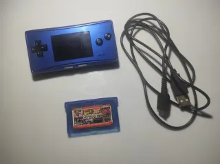 Game Boy Micro Azul + Cargador + Juegos