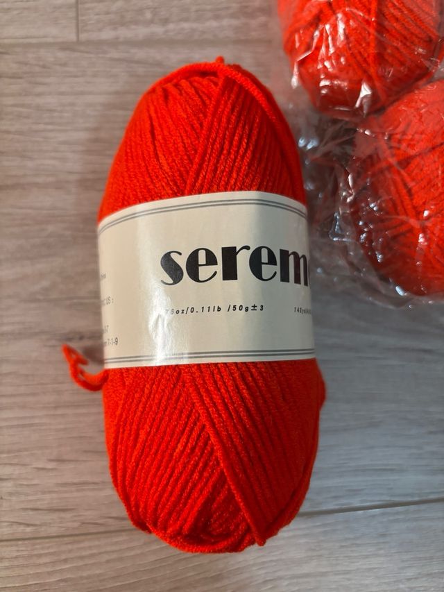 Pack 3 ovillos lana naranja Serenity