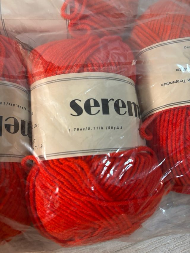 Pack 3 ovillos lana naranja Serenity