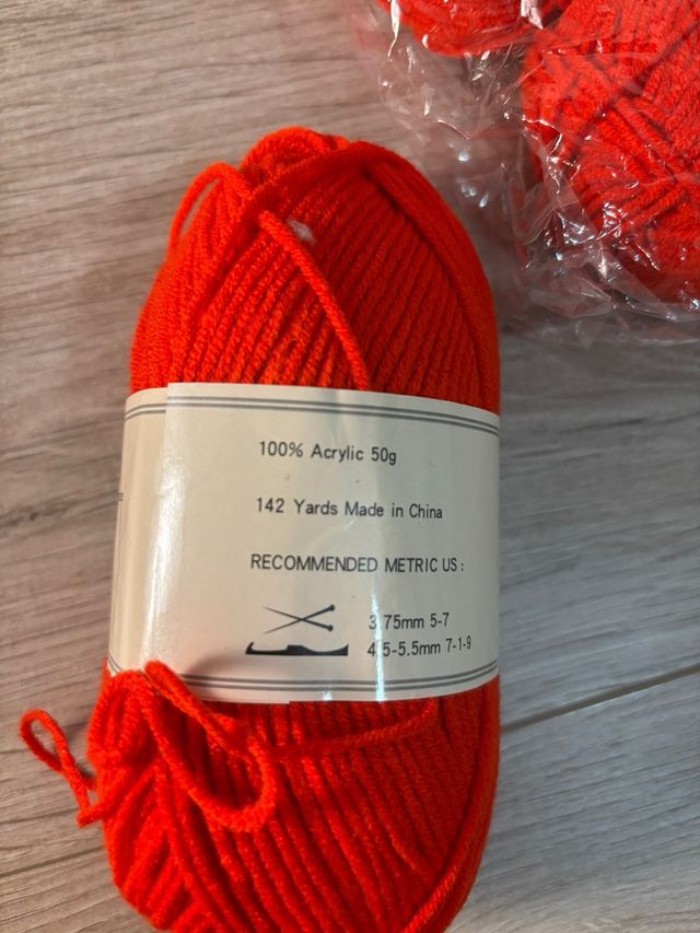 Pack 3 ovillos lana naranja Serenity