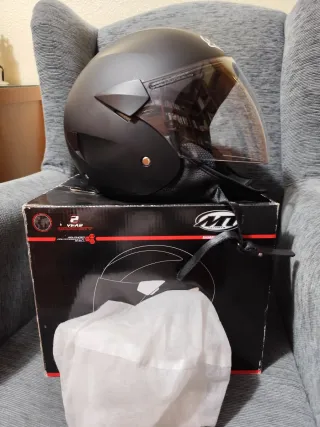 Casco Moto Abierto Negro MT