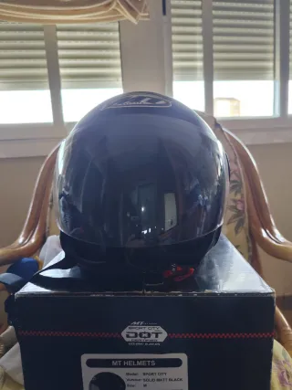 Casco Moto Abierto Negro MT