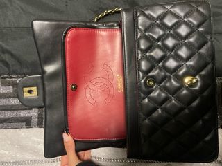 Bolso Chanel Clásico Negro y Dorado